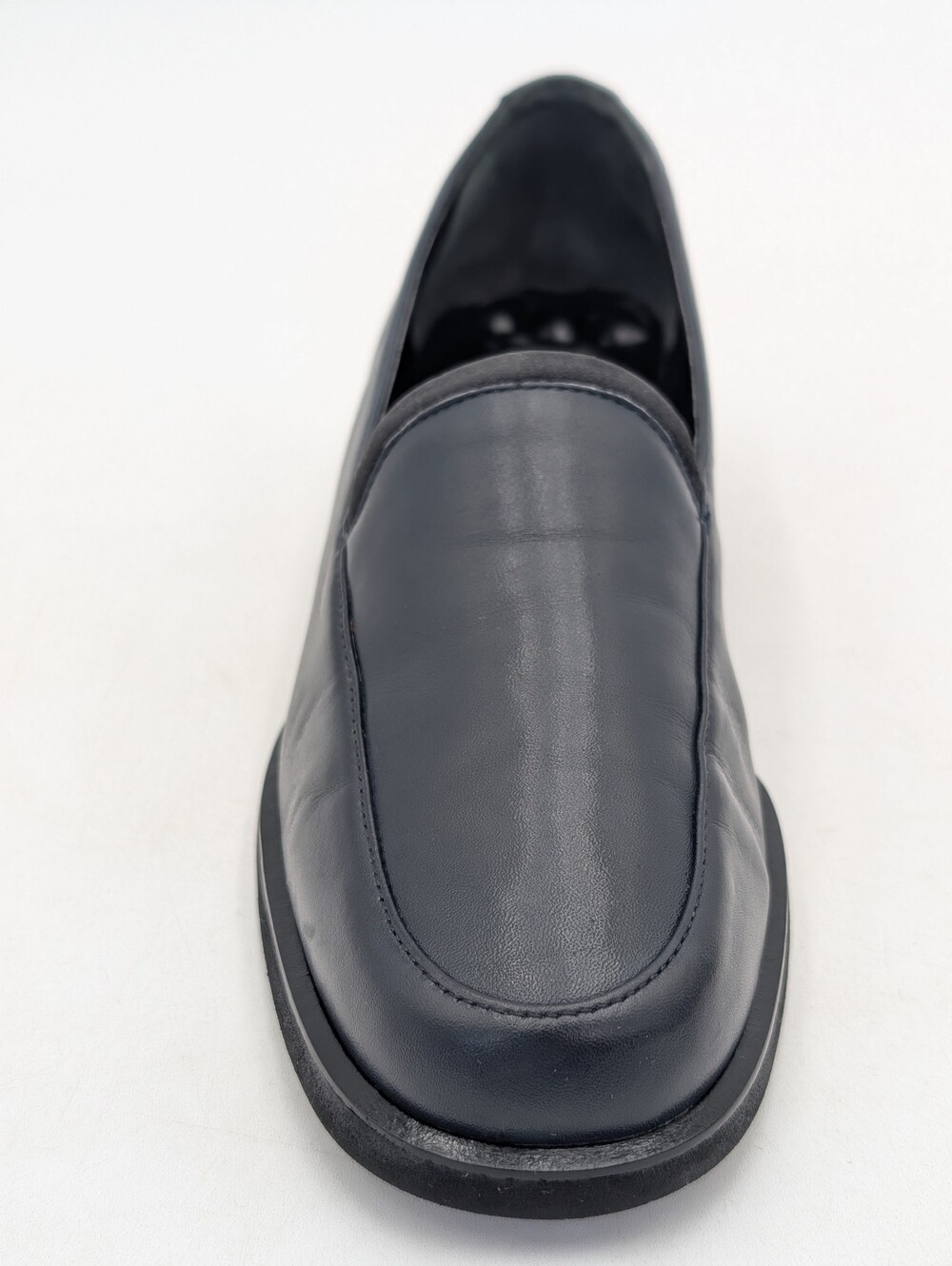 Rockport Sz 6 Women Black Leather Block Heel Loafers Ergonomic Cushioning Insole - Picture 4 of 17